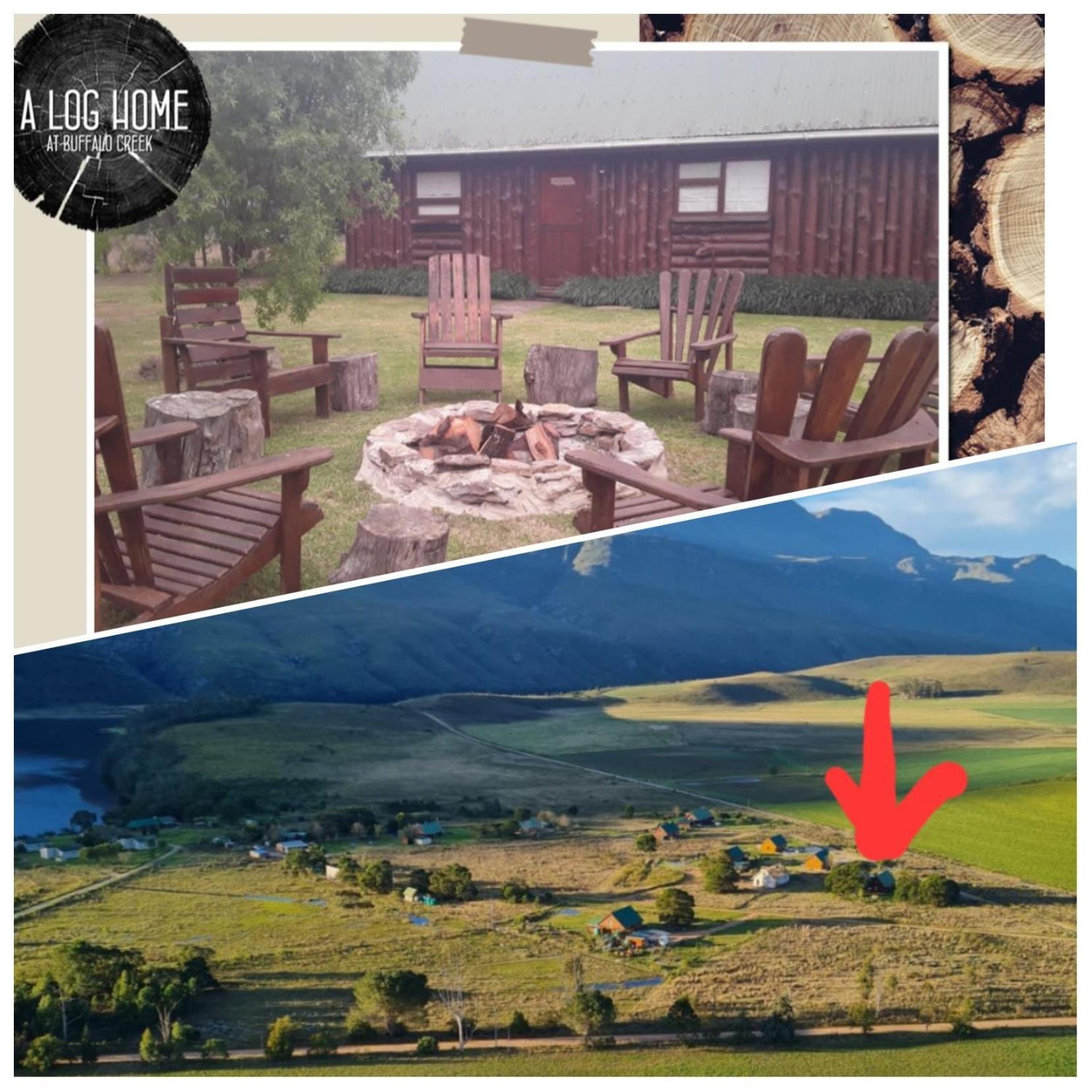 A Log Home At Buffalo Creek Buffeljagsrivier Exterior photo